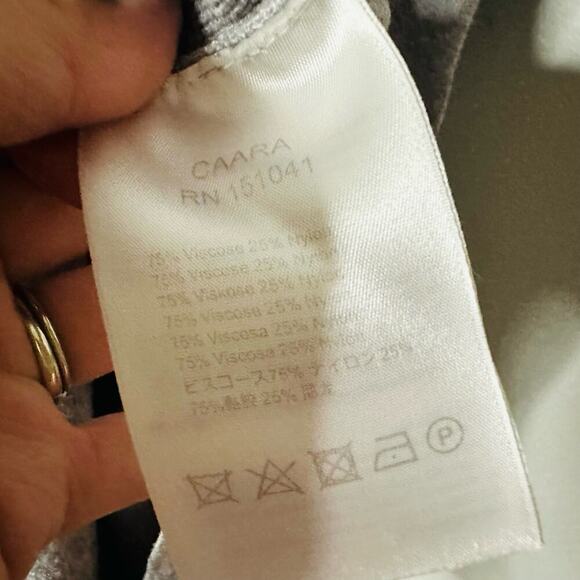 CAARA Women's Light Grey Sweater Knot at Waist Bintu Midi Dress Size Extra Small - Picture 9 of 12